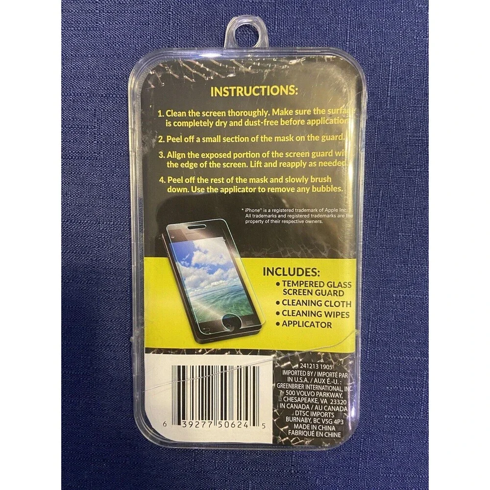 I-PHONE Screen Guard Shatter Resistant Tempered Glass